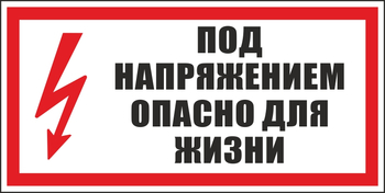 S28 под напряжением. опасно для жизни (пластик, 300х150 мм) - Знаки безопасности - Вспомогательные таблички - Магазин охраны труда ohranatruda-shop.ru